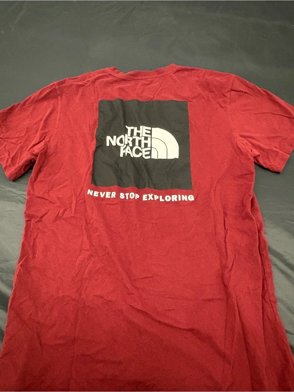 The North Face Crimson Crew Neck Tee Never Stop Exploring